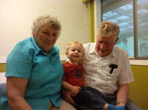My awesome Grandparents and little H