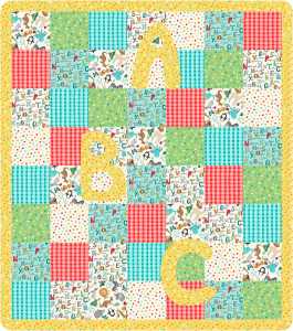 ABC PLay Quilt- Featuring the ABC Flannel Collection by 